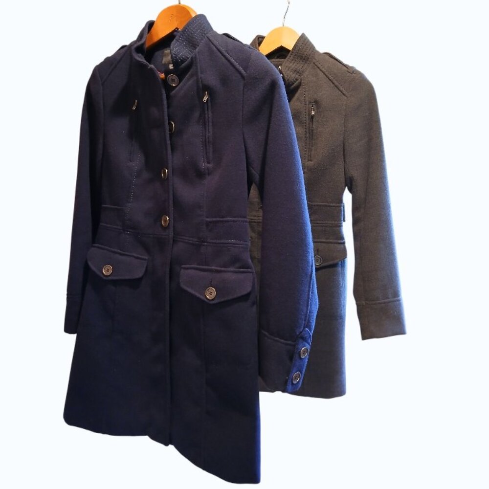 Buy 2 for $35 - Identical H & M Tailored Long Jackets (Dark Gray & Navy) - Picture 2 of 7